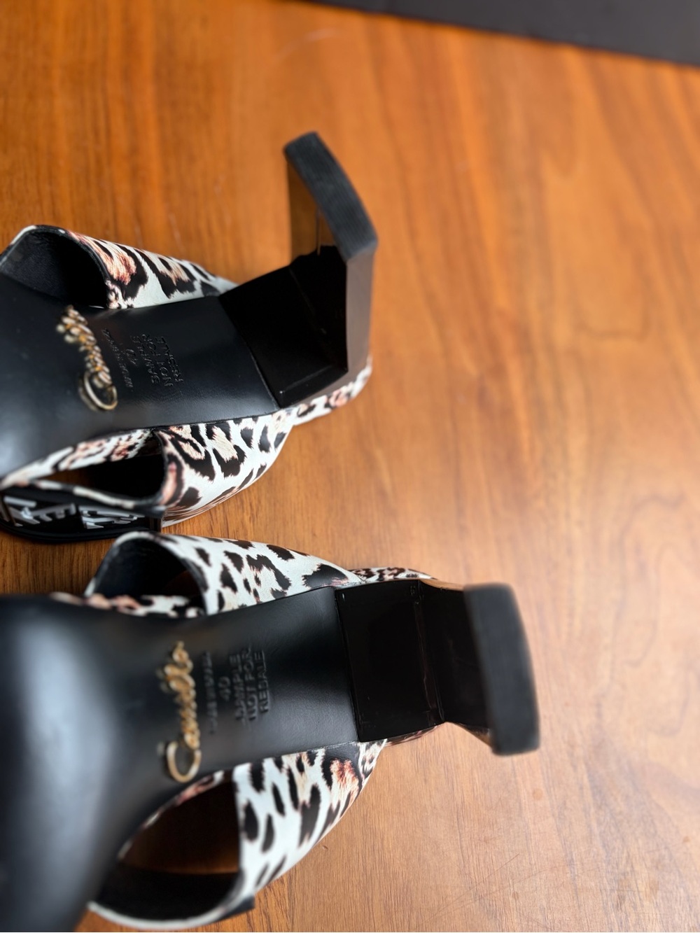CAMILLA Franks Leopard Tiger Print Block Heel Sandals EU 40 US 9.5 Sample - Picture 12 of 16